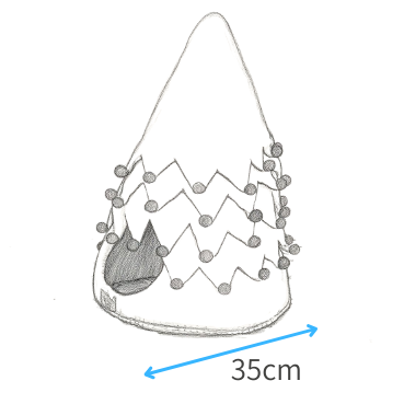 クリスマスツリーは底面が円形のため、奥行きも同じく外径約35cmです