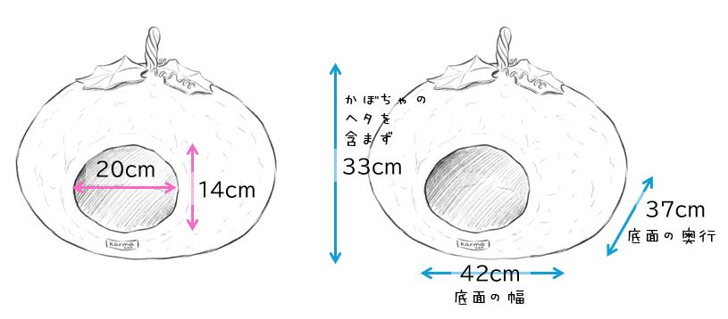 個体差があるので、サイズはご参考までに