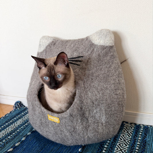 《New》グレージュねこのウーリーちぐら
