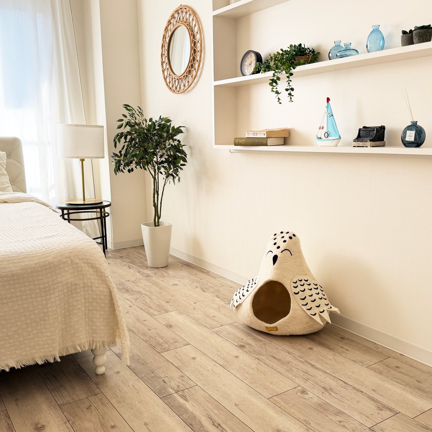 雪ふくろうのウーリーちぐら