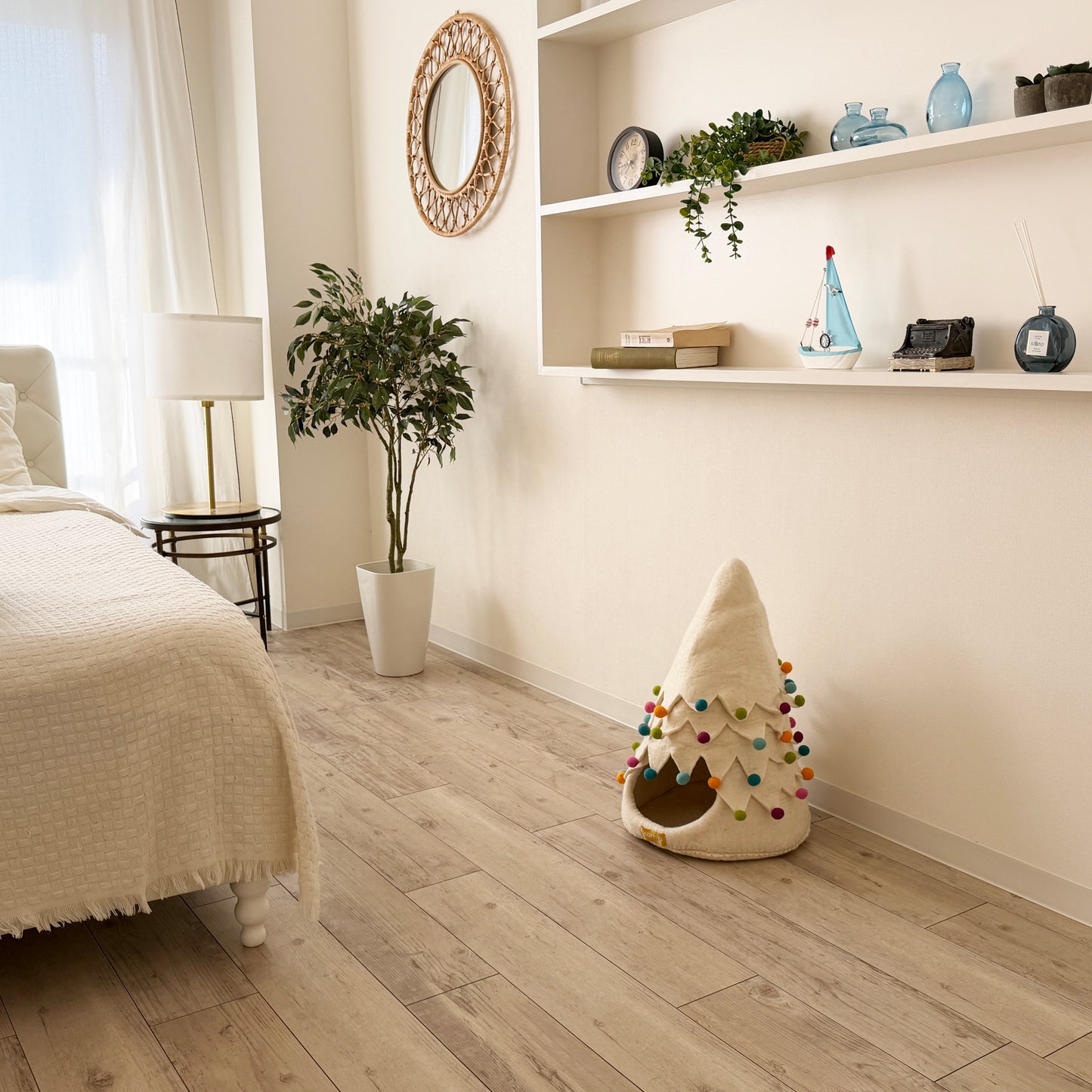 ホワイトクリスマスツリーのウーリーちぐら