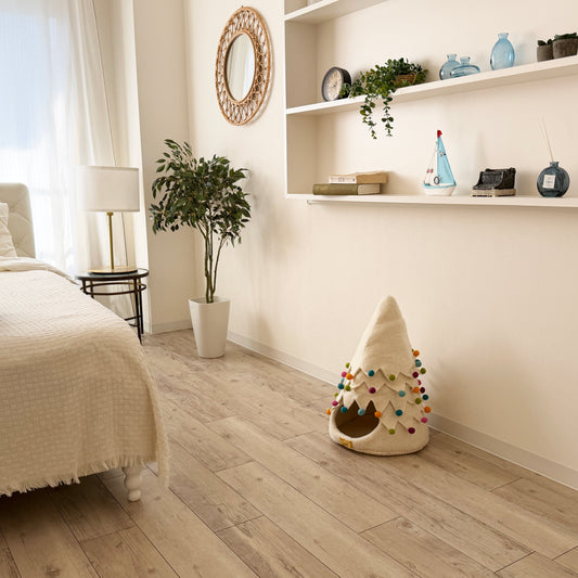 ホワイトクリスマスツリーのウーリーちぐら