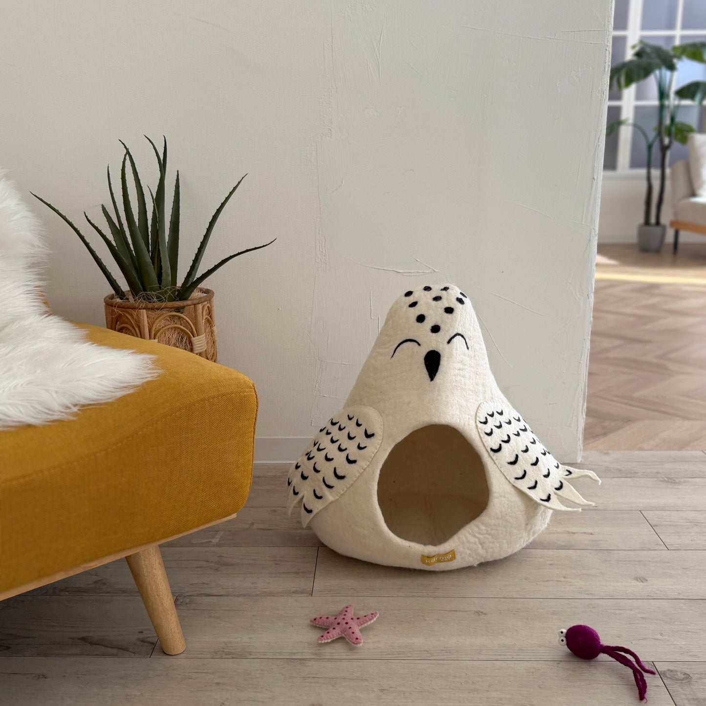 雪ふくろうのウーリーちぐら