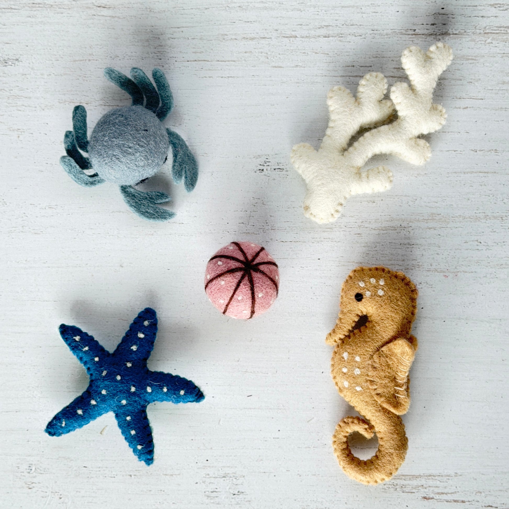 くすみブルーのカニと仲間たちセット例