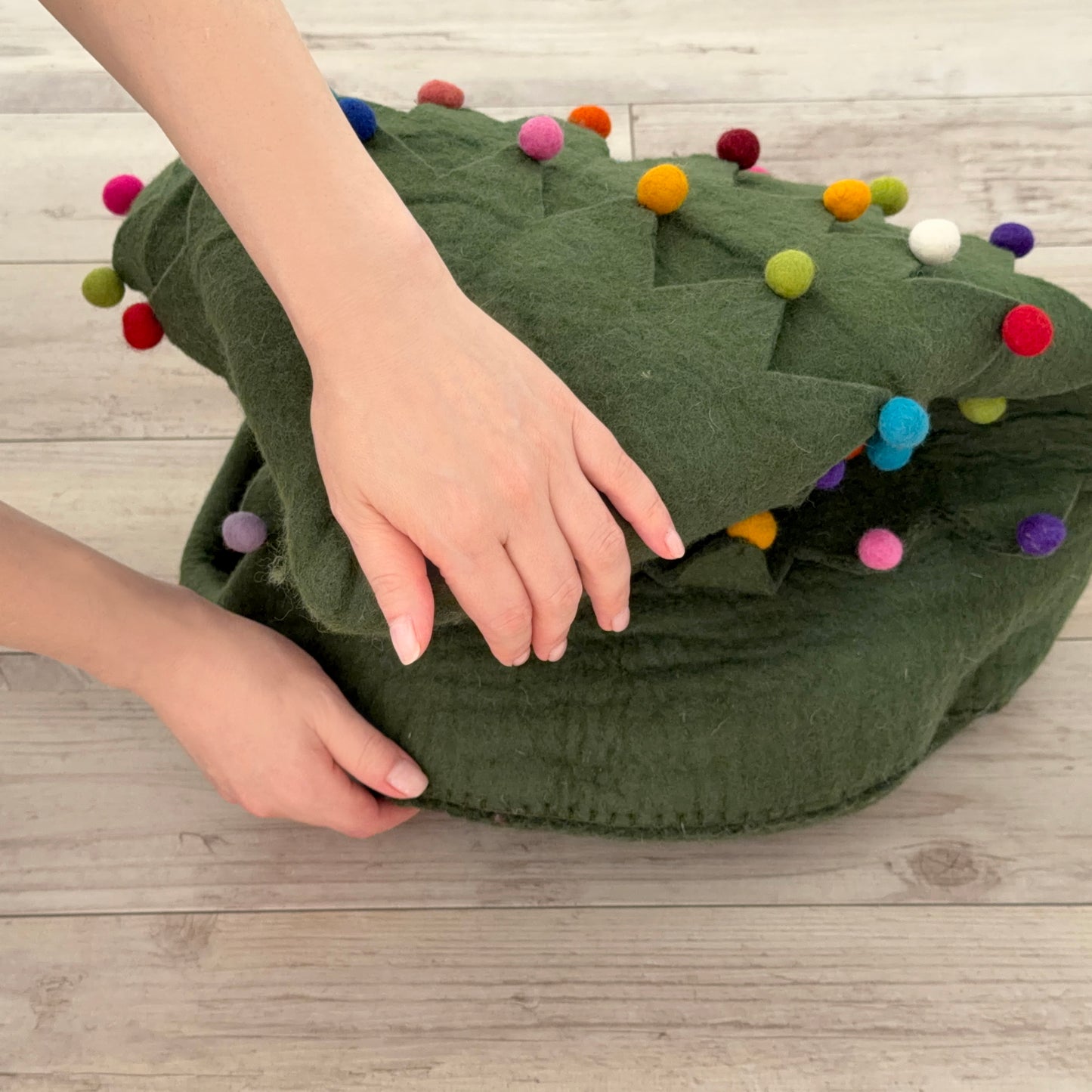 開いて、形を整えてください